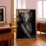 Marilyn Monroe in Striped Turtleneck - Iconic 1950s Casual Pose canvas wall art - Image 8