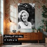 Marilyn Monroe in White Dress and Necklace - Retro Glam Smile canvas wall art