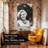 Marilyn Monroe in White Dress and Necklace - Retro Glam Smile canvas wall art - Image 3