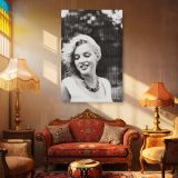 Marilyn Monroe in White Dress and Necklace - Retro Glam Smile canvas wall art - Image 4