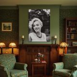 Marilyn Monroe in White Dress and Necklace - Retro Glam Smile canvas wall art - Image 5