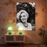 Marilyn Monroe in White Dress and Necklace - Retro Glam Smile canvas wall art - Image 6