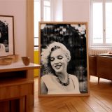 Marilyn Monroe in White Dress and Necklace - Retro Glam Smile canvas wall art - Image 8