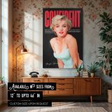 Marilyn Monroe in White Dress - Confident Glamour Pose canvas wall art