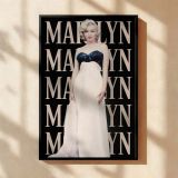 Marilyn Monroe in White Gown - Classic Black and White Glamour canvas wall art - Image 2