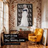 Marilyn Monroe in White Gown - Classic Black and White Glamour canvas wall art - Image 3