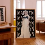 Marilyn Monroe in White Gown - Classic Black and White Glamour canvas wall art - Image 8