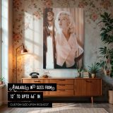 Marilyn Monroe in White Top - Iconic 1950s Glamour Portrait canvas wall art