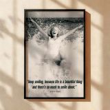 Marilyn Monroe Keep Smiling Quote - Inspiring Vintage Beach Print - Image 2