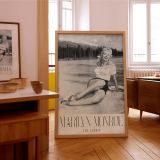 Marilyn Monroe Lakeside Pose - B&W Photo for Vintage Decor canvas wall art - Image 8