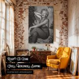 Marilyn Monroe Laughing in Jumpsuit - Vintage Glamour Hollywood Photo canvas wall art - Image 3
