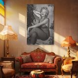 Marilyn Monroe Laughing in Jumpsuit - Vintage Glamour Hollywood Photo canvas wall art - Image 4