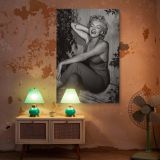 Marilyn Monroe Laughing in Jumpsuit - Vintage Glamour Hollywood Photo canvas wall art - Image 6