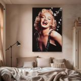 Marilyn Monroe Laughing in Sequin Dress - Vintage Hollywood Glam Canvas - Image 2