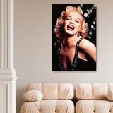 Marilyn Monroe Laughing in Sequin Dress - Vintage Hollywood Glam Canvas - Image 5