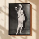 Marilyn Monroe Laughing in Studded Dress - Retro Fashion Glam Shot canvas wall art - Image 2