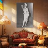 Marilyn Monroe Laughing in Studded Dress - Retro Fashion Glam Shot canvas wall art - Image 4