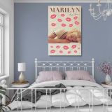 Marilyn Monroe Lipstick Kiss - Retro Pop Culture Portrait Canvas - Image 4