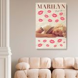 Marilyn Monroe Lipstick Kiss - Retro Pop Culture Portrait Canvas - Image 5