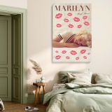 Marilyn Monroe Lipstick Kiss - Retro Pop Culture Portrait Canvas - Image 6