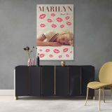 Marilyn Monroe Lipstick Kiss - Retro Pop Culture Portrait Canvas - Image 7
