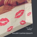 Marilyn Monroe Lipstick Kiss - Retro Pop Culture Portrait Canvas - Image 9