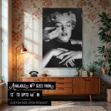 Marilyn Monroe Makeup Portrait - Hollywood Style Close-Up canvas wall art