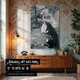 Marilyn Monroe Playing with Dog - Retro Glamour Photo Poster