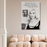 Marilyn Monroe Quote and Portrait - Empowering Vintage Hollywood Canvas - Image 5