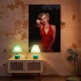 Marilyn Monroe Red Dress Glamour - Vintage Hollywood Fashion Portrait canvas wall art - Image 6
