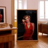 Marilyn Monroe Red Dress Glamour - Vintage Hollywood Fashion Portrait canvas wall art - Image 8