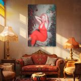 Marilyn Monroe Red Halter Jumpsuit - Joyful Retro Fashion Photo canvas wall art - Image 4