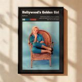 Marilyn Monroe Relaxed in Blue - Retro Star in Casual Pose canvas wall art - Image 2