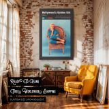 Marilyn Monroe Relaxed in Blue - Retro Star in Casual Pose canvas wall art - Image 3