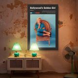 Marilyn Monroe Relaxed in Blue - Retro Star in Casual Pose canvas wall art - Image 6
