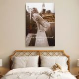 Marilyn Monroe Rooftop Pose - Bold City Photo with Quote Wall Art - Image 3