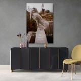 Marilyn Monroe Rooftop Pose - Bold City Photo with Quote Wall Art - Image 7