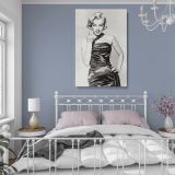 Marilyn Monroe Satin Gown Pose - Black and White Vintage Actress Print - Image 4
