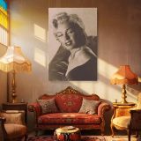 Marilyn Monroe Sepia Toned Glamour - Elegant Woman Portrait canvas wall art - Image 4