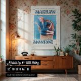 Marilyn Monroe Sipping Cocktail - Relaxed Glamour Scene canvas wall art