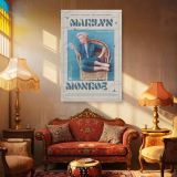 Marilyn Monroe Sipping Cocktail - Relaxed Glamour Scene canvas wall art - Image 4