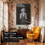 Marilyn Monroe Sleeveless Outfit - Bold Retro Glam Pose in Studio canvas wall art - Image 3