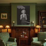 Marilyn Monroe Sleeveless Outfit - Bold Retro Glam Pose in Studio canvas wall art - Image 5
