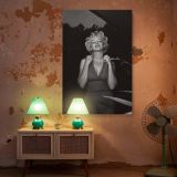 Marilyn Monroe Sleeveless Outfit - Bold Retro Glam Pose in Studio canvas wall art - Image 6