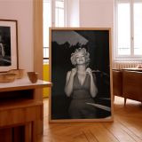 Marilyn Monroe Sleeveless Outfit - Bold Retro Glam Pose in Studio canvas wall art - Image 8