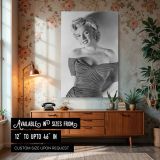 Marilyn Monroe Smiling in Black - Classic Hollywood Portrait canvas wall art