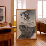 Marilyn Monroe Smiling in Black - Classic Hollywood Portrait canvas wall art - Image 8
