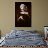 Marilyn Monroe Smiling in Feather Wrap - Classic Hollywood Canvas Wall Art - Image 8