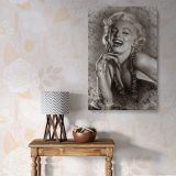 Marilyn Monroe Smiling in Sequin Gown - Retro Glamour Wall Canvas Art