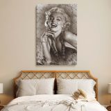 Marilyn Monroe Smiling in Sequin Gown - Retro Glamour Wall Canvas Art - Image 3